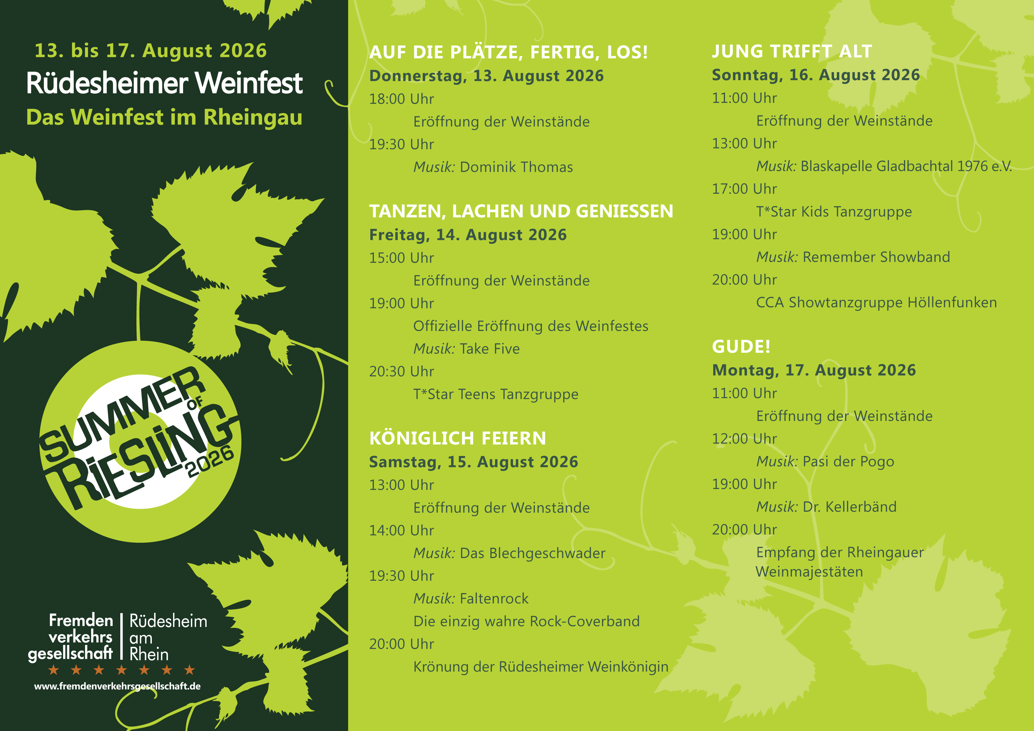 Rüdesheimer Weinfest 2026